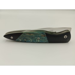 Couteau Liner Lock 14C28N - Plaquettes Assemblage de bois - Artisanat Français