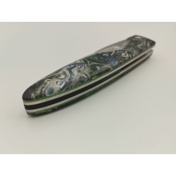 Couteau 2 Clous 14C28N - Plaquettes Résine nuances - Artisanat Français