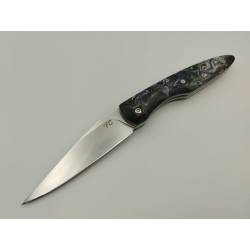 Couteau 2 Clous 14C28N - Plaquettes Résine nuances - Artisanat Français