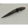 Couteau Liner Lock Damas 15N20/XC75 - Plaquettes Ébène des philippines - Artisanat Français