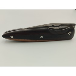 Couteau Liner Lock Damas 15N20/XC75 - Plaquettes Ébène des philippines - Artisanat Français