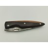 Couteau Liner Lock Damas 15N20/XC75 - Plaquettes Ébène des philippines - Artisanat Français