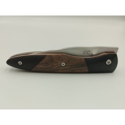 Couteau Liner Lock 14C28N - Plaquettes Assemblage de bois - Artisanat Français